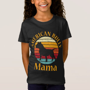T-Shirt Chien taureau américain rétro Mama Bulldog Lover B