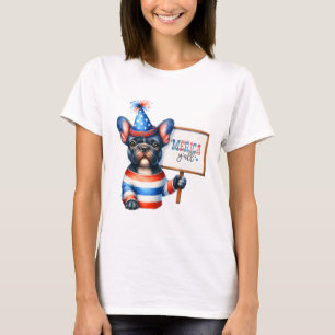 T-shirt Chien-taureaux français patriotique 'Merica Y'all'