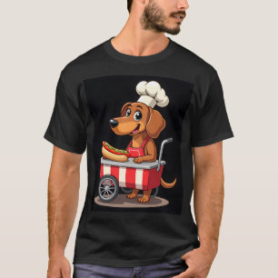 T-shirt Chien Teckel Drôle Hotdog Sandwich Saucisse Weenie