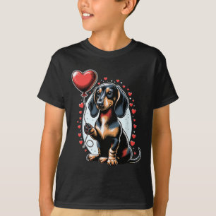 T-shirt Chien teckel Saint-Valentin propriétaire de chien