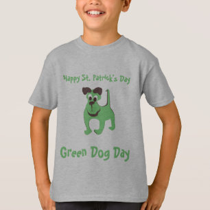 T-shirt Chien vert