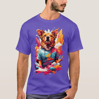 T-shirt Chien Vintage