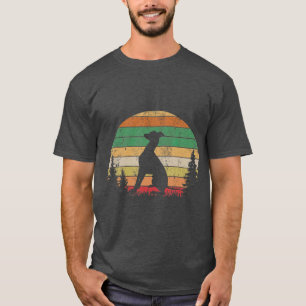 T-shirt Chien Vintage italien Greyhound Silhouette 60S Les
