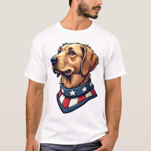 T-Shirt Chien Vintage Mascotte Retriever Patriotiq