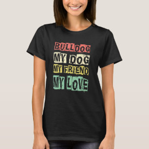 T-shirt Chien Vintage Silhouette Retro Chien Français