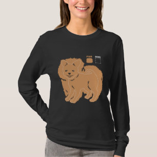 T-shirt Chien Vs Fur Pomeranian Funny Retro