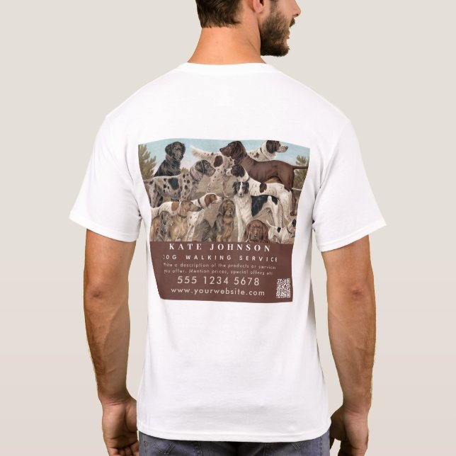 T-shirt Chien Walker Animaux assis Soin animal professionn (Dos)
