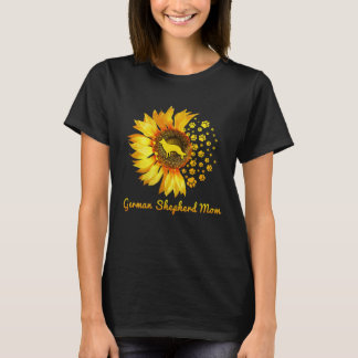 T-shirt Chienne Mère Berger Allemand Tournesol Femmes