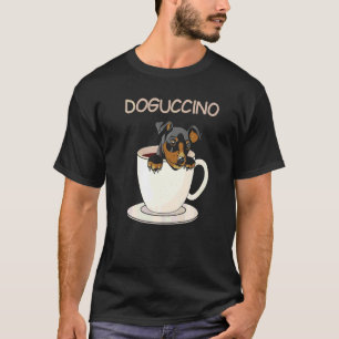 T-shirt Chienpuccino Animal De Compagnie Dans Un Pyjama De