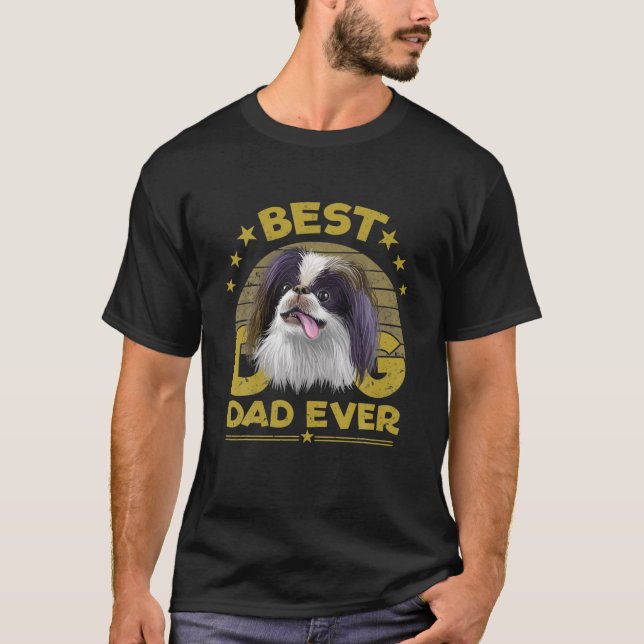 T-shirt Chiens 365 Meilleur Chien Japonais Chien Papa Jama (Devant)