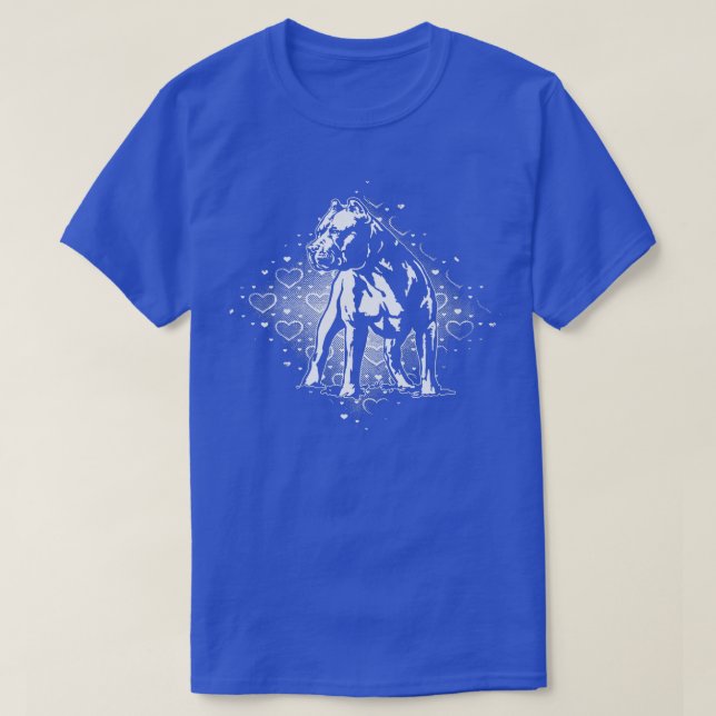 T-shirt Chiens 365 Pitbull Coeurs de chien Aimer animal  (Design devant)