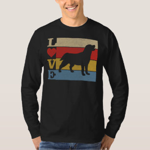 T-shirt Chiens 365 Retro Love Labrador Retriever Chien Vin