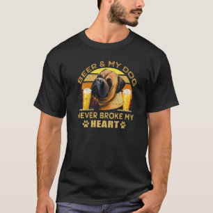 T-shirt Chiens 365chiens 365 Bière & Bullmastiff Chien Jam
