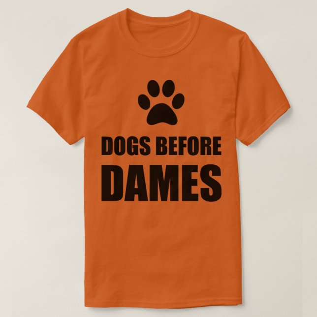 T-shirt Chiens avant les Dames amusants (Design devant)