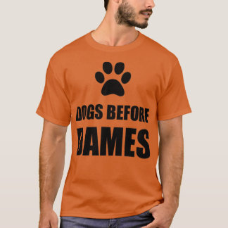 T-shirt Chiens avant les Dames amusants