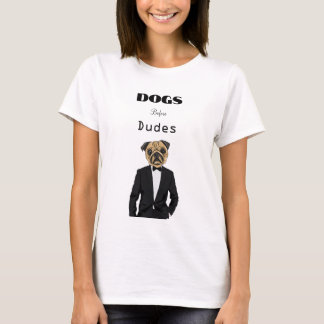 T-shirt Chiens avant les mecs