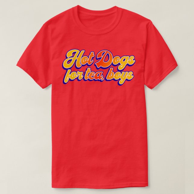 T-shirt Chiens Chauds Pour Tea Boys Twin Town (Design devant)