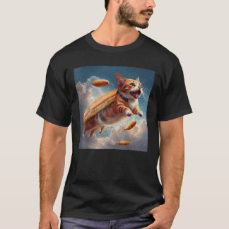 T-shirt Chiens Chauds Volant Chat T Chemise