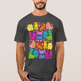 T-shirt Chiens colorés