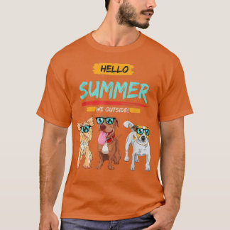 T-shirt Chiens cool qui aime l'été 