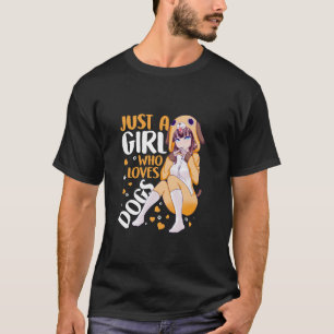 T-shirt Chiens Costume Juste Une Fille Qui Aime Chiens Ami