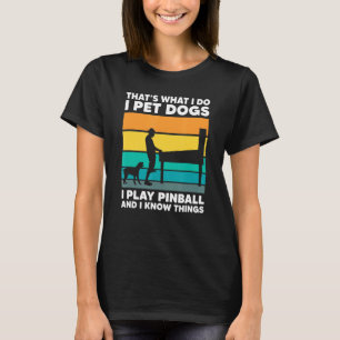 T-shirt Chiens d'animaux de compagnie Jouer à la machine à