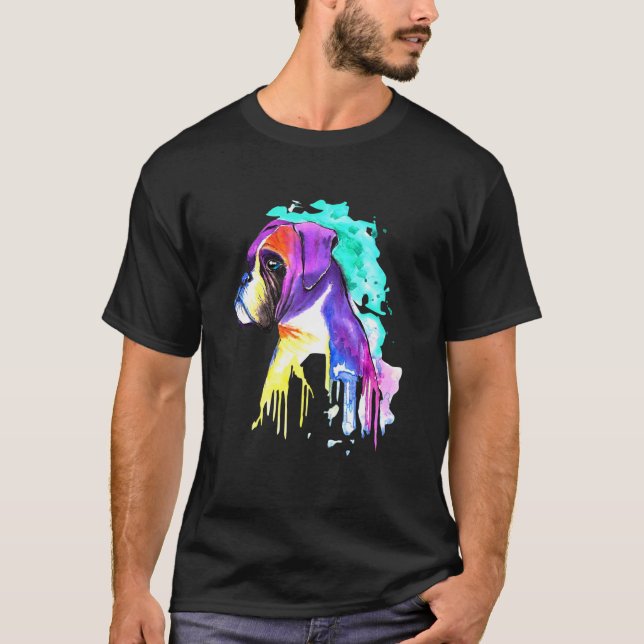 T-shirt Chiens De Boxer Pour Hommes Femmes (Devant)
