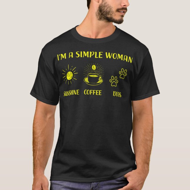 T-shirt Chiens de café femmes disant drôle drinki de café  (Devant)