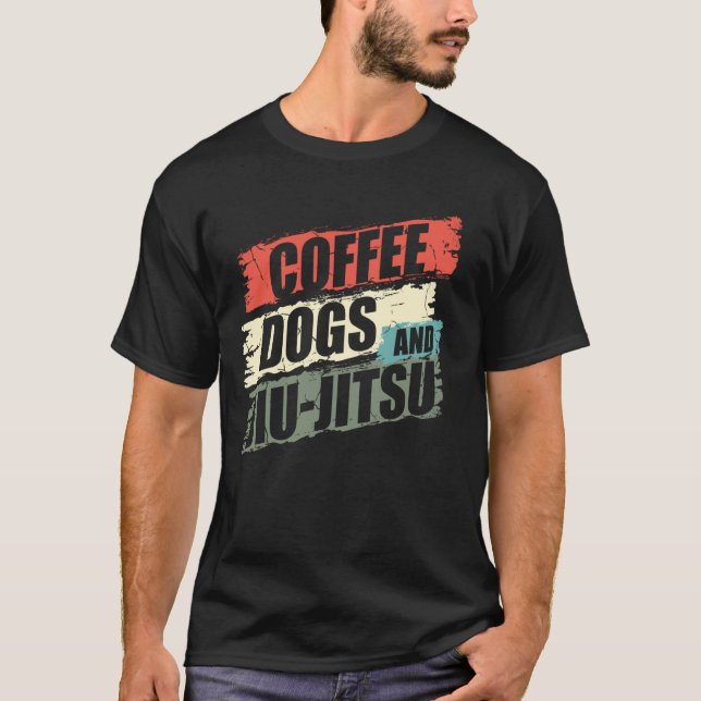 T-shirt Chiens de café Jiu Jitsu BJJ Chiens 2 (Devant)