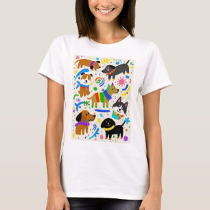 T-shirt Chiens de caricature ludiques
