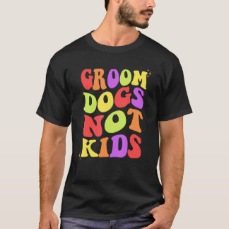 T-shirt Chiens de chambre pas enfants Rétro femmes drôle