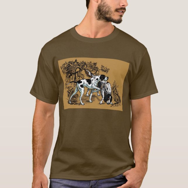T-shirt chiens de chasse (Devant)