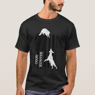 T-shirt Chiens de chasse patriotique au cocon Drapeau amér