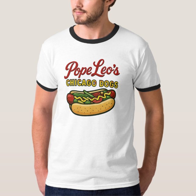 T-shirt Chiens de Chicago du pape Léo ! (Devant)