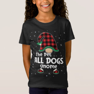 T-Shirt Chiens de compagnie Gnome Buffalo Plaid Correspond