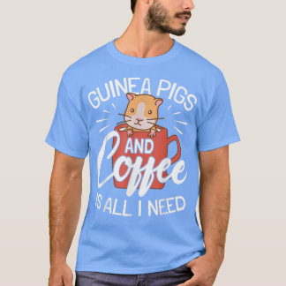 T-shirt Chiens De Guinée Et Café - Cochon De Guinée