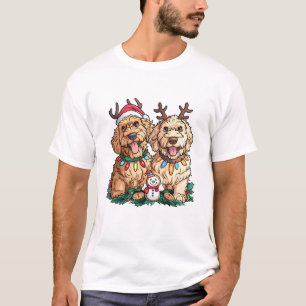 T-shirt Chiens de Noël Goldendoodle