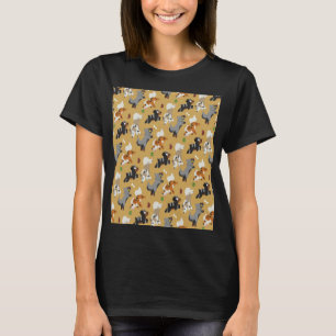 T-shirt Chiens de répétition Motif Chiffon Top 308