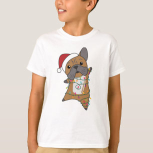 T-shirt Chiens de taureau Joyeux animaux d'hiver de Noël