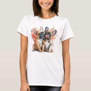 T-shirt Chiens de taureaux français amoureux