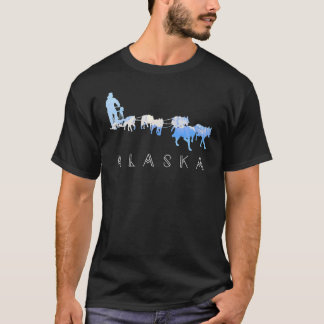T-shirt Chiens de Traîneau d'Alaska Attelage Équipe de Tra