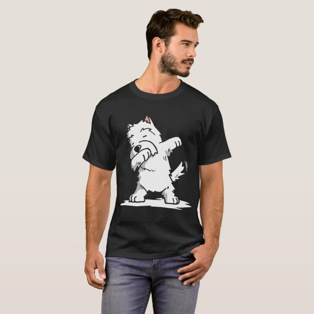 T-shirt Chiens de Westie Dabbing (Devant entier)