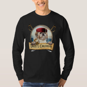T-shirt Chiens des Caraïbes Chien pirate Shih Tzu mignon