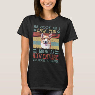 T-shirt Chiens Dès que je t'ai vu Corgi