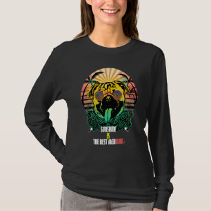 T-shirt Chiens D'Été Sunshine Est Le Meilleur Médicament
