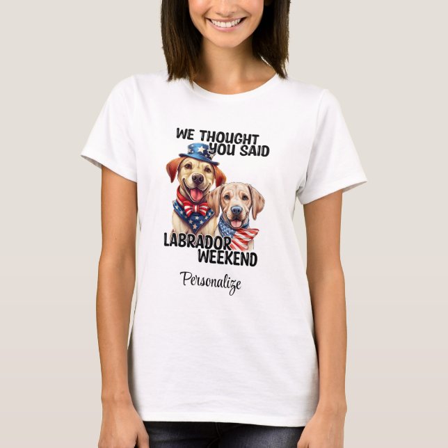 T-shirt Chiens du Labrador patriotique Citation d'Humour d (Devant)
