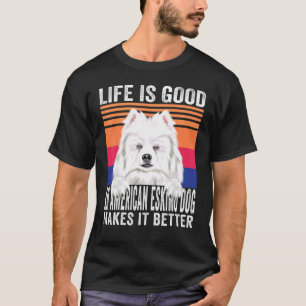 T-shirt Chiens Esquimaux Américains Rend Votre Vie Bonne V