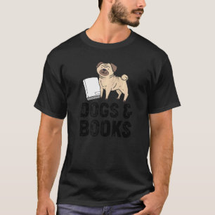T-shirt Chiens Et Livres Propriétaire De Chien Carlin Lisa