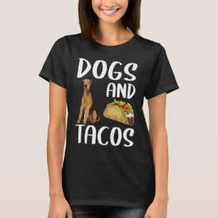 T-shirt Chiens Et Tacos Airedale Terrier Nourriture Mexica