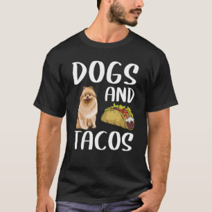 T-shirt Chiens Et Tacos Poméranien Nourriture Mexicaine